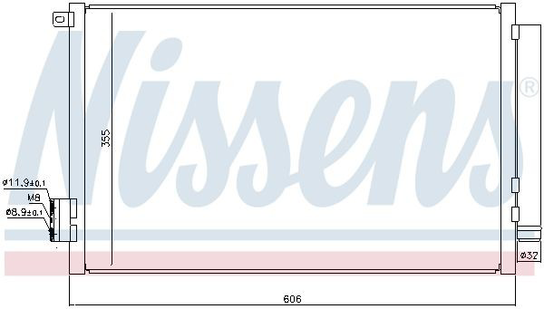 Конденсатор кондиціонера Nissens 940396 ціна, від 83.13 USD