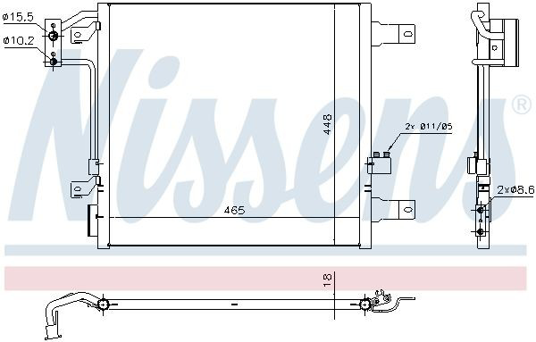 Конденсатор кондиціонера Nissens 940441 ціна, від 107.03 USD