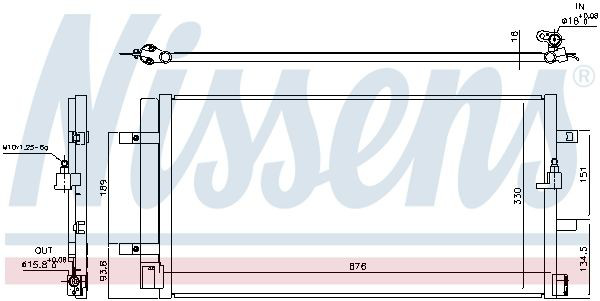 Конденсатор кондиціонера Nissens 940453 ціна, від 101.50 USD