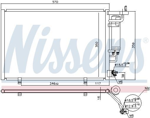 Конденсатор кондиціонера Nissens 940500 ціна, від 130.63 USD