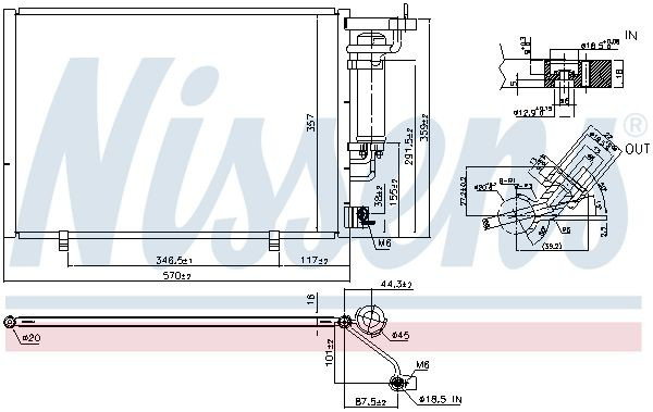 Конденсатор кондиціонера Nissens 940531 ціна, від 123.21 USD