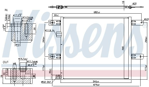 Конденсатор кондиціонера Nissens 940541 ціна, від 172.58 USD