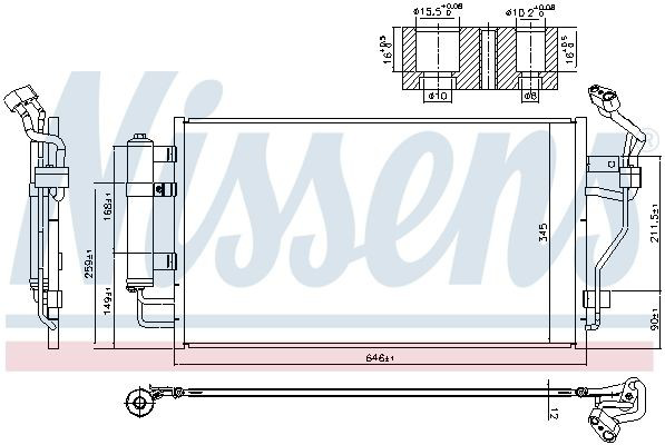 Радіатор кондиціонера 940583 Nissens