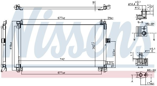 Конденсатор кондиціонера Nissens 940656 ціна, від 113.21 USD