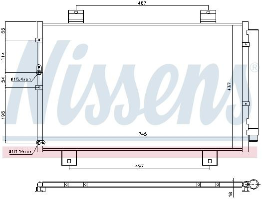 Радіатор кондиціонера 940697 Nissens