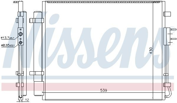 Купити 940727 Nissens Радіатор системи охолодження кондиціонера