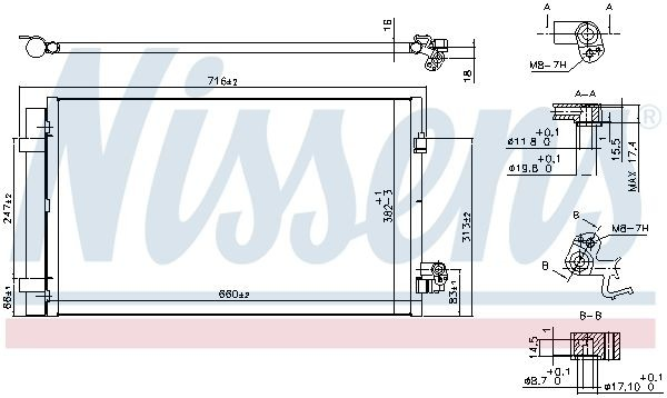 Радіатор кондиціонера 940750 Nissens
