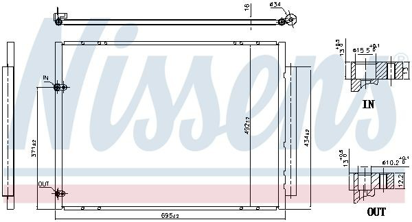 Радіатор кондиціонера 940848 Nissens