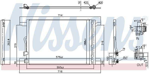 Радіатор кондиціонера 940870 Nissens