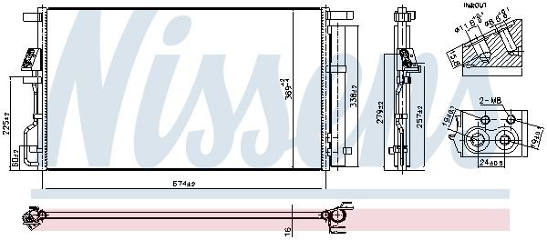 Конденсатор кондиціонера Nissens 940922 ціна, від 130.56 USD