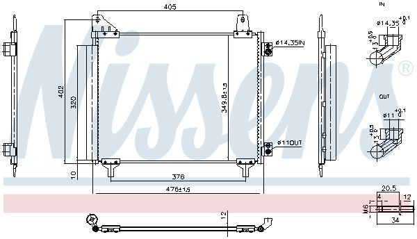 Радіатор охолодження кондиціонера Nissens 940946