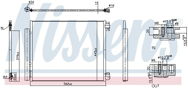 Радіатор кондиціонера 940949 Nissens