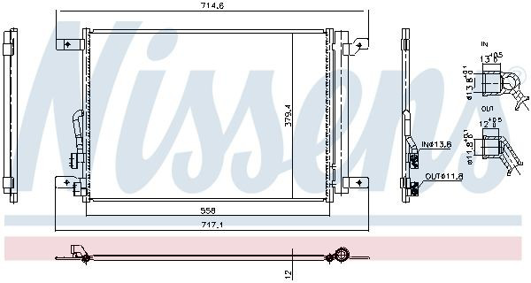 Конденсатор кондиціонера Nissens 940974 ціна, від 119.03 USD