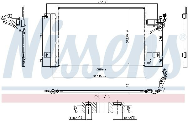Радіатор кондиціонера 940984 Nissens