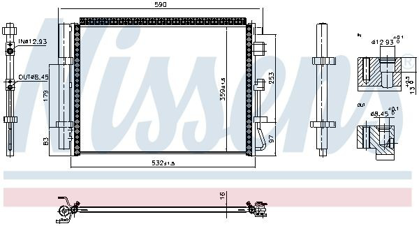 Купити 941010 Nissens Радіатор системи охолодження кондиціонера
