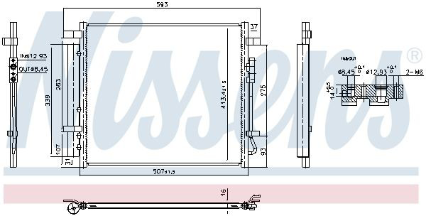 Конденсатор кондиціонера Nissens 941016 ціна, від 112.50 USD