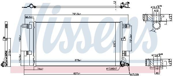 Конденсатор кондиціонера Nissens 941076 ціна, від 118.94 USD