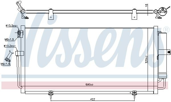 Конденсатор кондиціонера Nissens 941145 ціна, від 73.50 USD