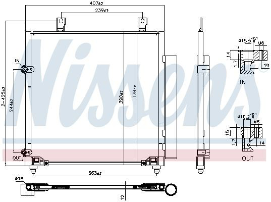 Конденсатор кондиціонера Nissens 941222 ціна, від 66.41 USD