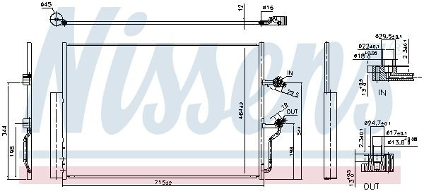 Конденсатор кондиціонера Nissens 941263 ціна, від 117.61 USD