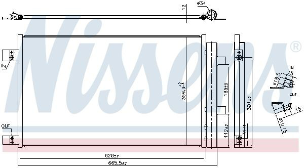 Конденсатор кондиціонера Nissens 941284 ціна, від 88.67 USD
