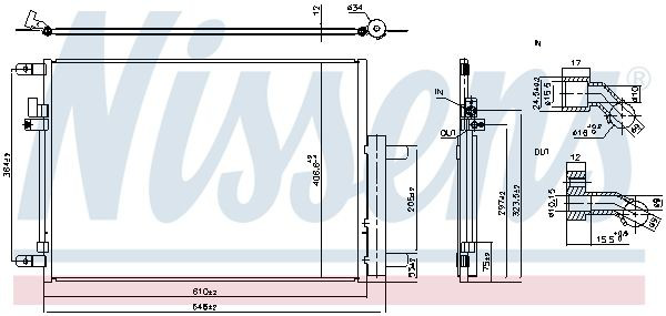 Конденсатор кондиціонера Nissens 941288 ціна, від 174.14 USD