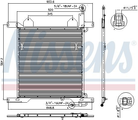 Конденсатор кондиціонера Nissens 94342 ціна, від 99.31 USD