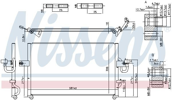 Конденсатор кондиціонера Nissens 94395 ціна, від 80.76 USD