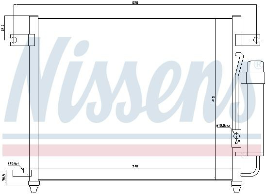 Радіатор кондиціонера 94640 Nissens