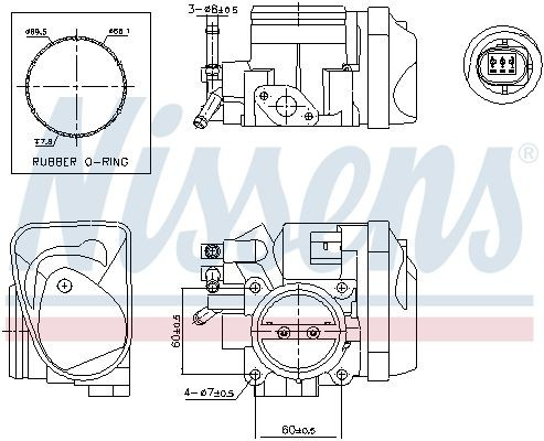 Блок дросельної заслінки Nissens 955043 ціна, від 109.39 USD