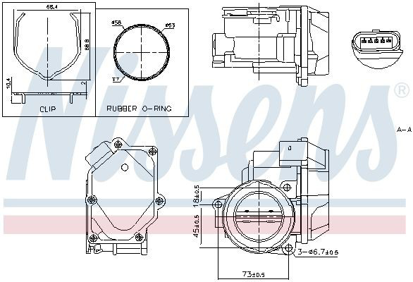 Блок дросельної заслінки Nissens 955055 ціна, від 104.40 USD