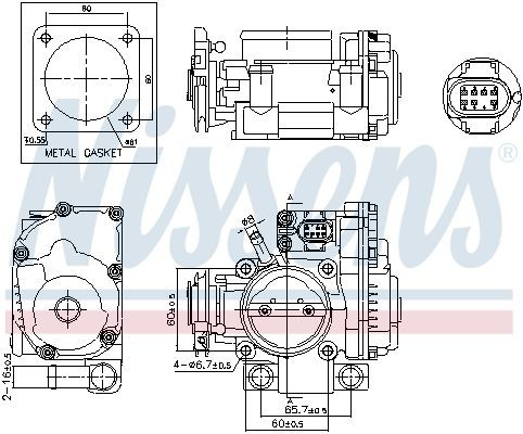 Блок дросельної заслінки Nissens 955080 ціна, від 113.42 USD