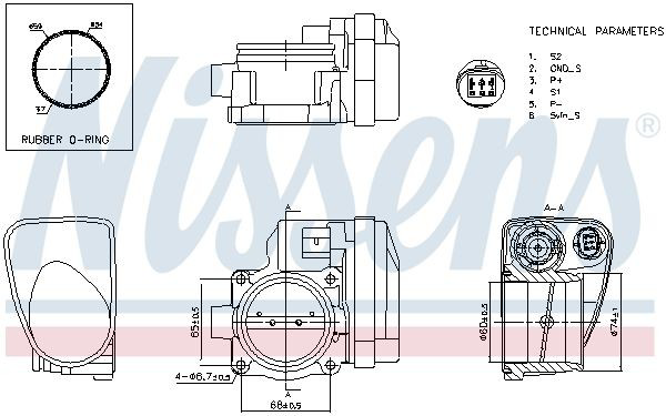 955098 Nissens Дросільна заслінка в зборі