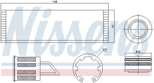 95515 Nissens Ресивер-осушувач кондиціонера