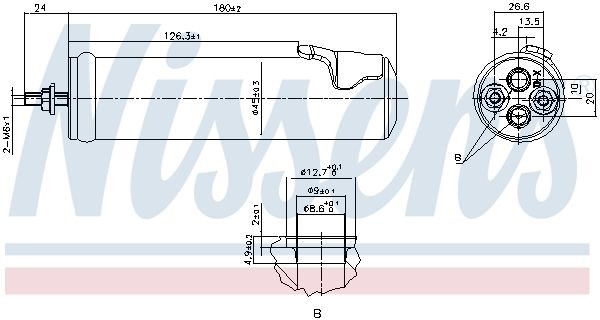 Ресивер-осушувач кондиціонера Nissens 95565 ціна, від 22.26 USD