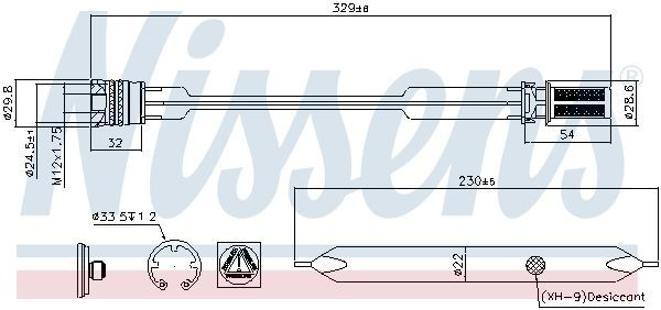 95780 Nissens Ресивер-осушувач кондиціонера