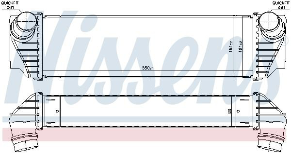 96100 Nissens Охолоджувач наддувочного повітря