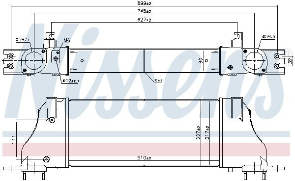 Купити 961251 Nissens Радіатор интеркуллера