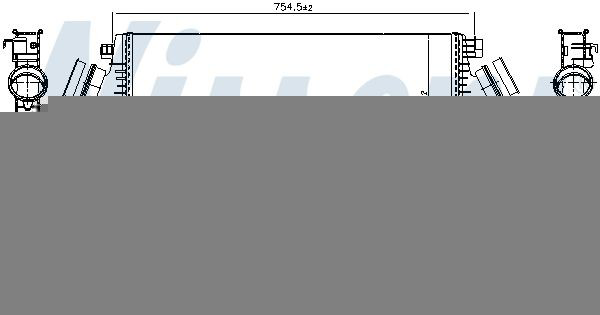 961252 Nissens Охолоджувач наддувочного повітря