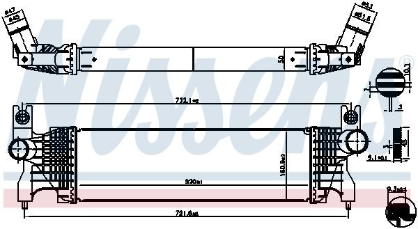 Радіатор інтеркулера Nissens 961556
