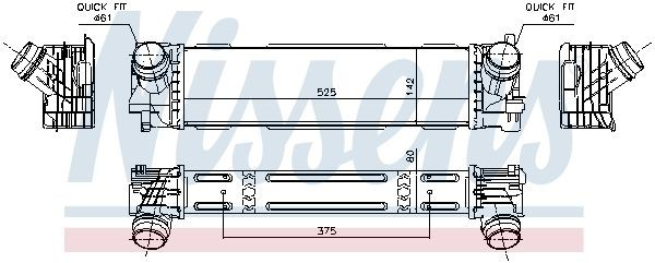 Система охолодження наддувочного повітря Nissens 961596 ціна, від 117.20 USD