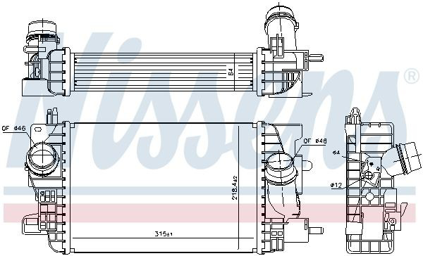 Система охолодження наддувочного повітря Nissens 96196 ціна, від 35.28 USD