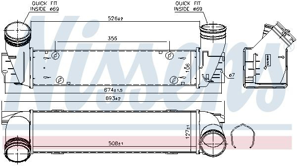 Система охолодження наддувочного повітря Nissens 96337 ціна, від 129.51 USD