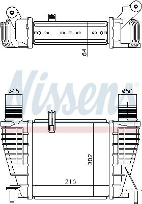 96396 Nissens Охолоджувач наддувочного повітря