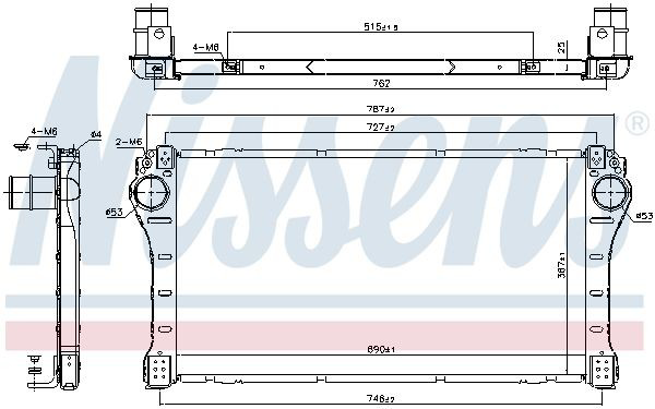 Купити 96408 Nissens Радіатор интеркуллера