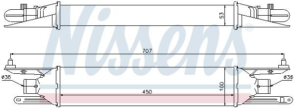 Купити 96604 Nissens Радіатор интеркуллера