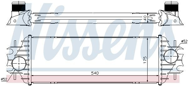 96762 Nissens Охолоджувач наддувочного повітря