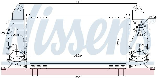 96793 Nissens Охолоджувач наддувочного повітря