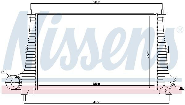 96891 Nissens Охолоджувач наддувочного повітря