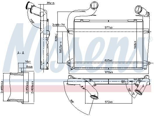 97061 Nissens Охолоджувач наддувочного повітря